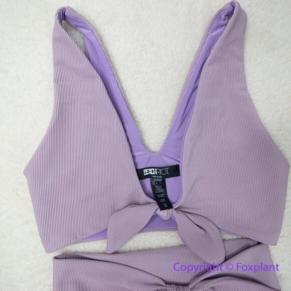 New! Set! Beach Riot Free People Rib Dallas Emma bikini bottom lavender, size S - Picture 3 of 11
